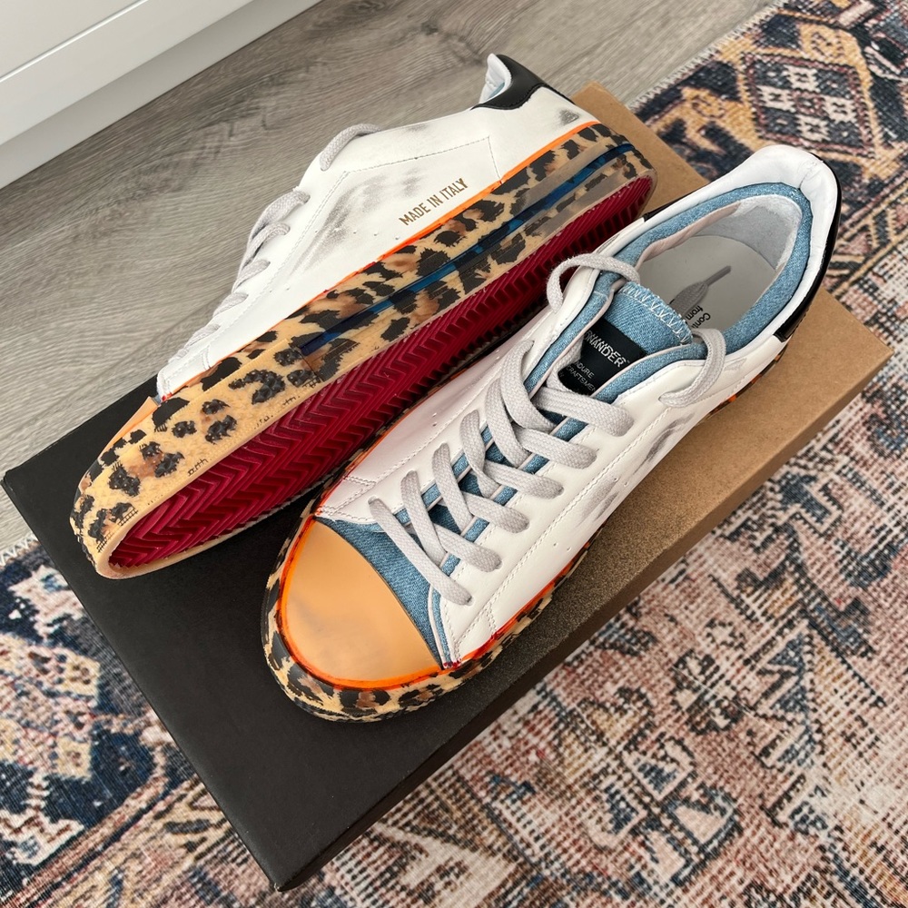 Designer Starless Low Rise Sneakers | Leopard/Denim